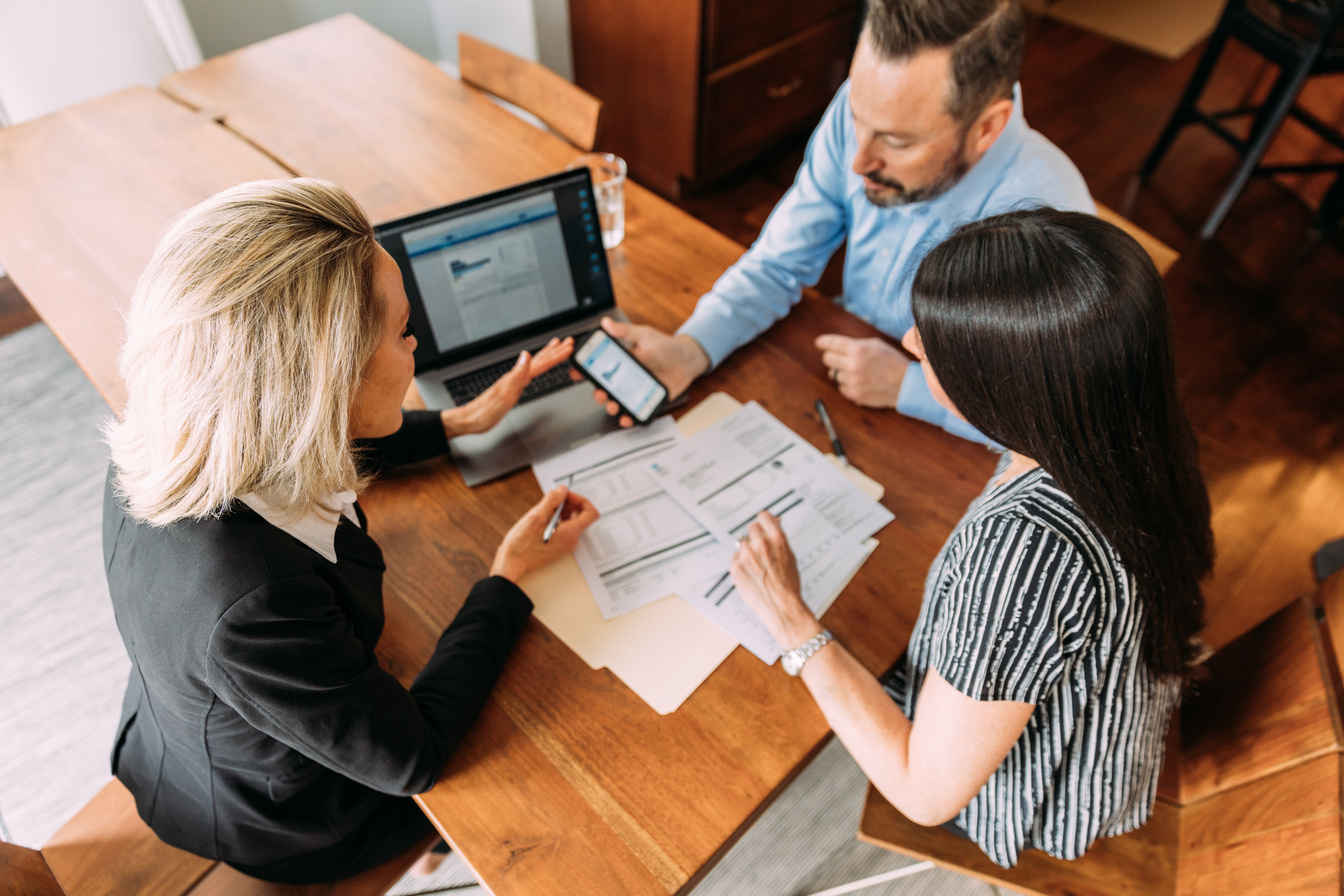 Financial Advisor Discussing Financial Figures